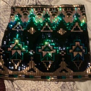 Sequin mini skirt